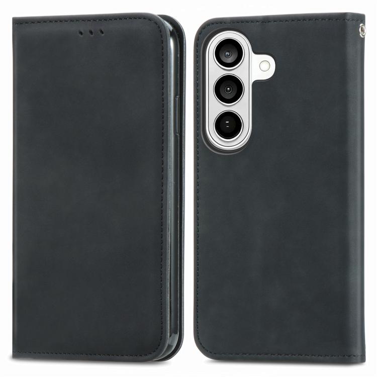Retro Skin Feel Magnetic Leather Phone Case, For Galaxy S26 FE 5G, For Galaxy S26+ 5G, For Galaxy S26 Ultra 5G, For Galaxy S26 5G, For Galaxy A57 5G, For Galaxy A37 5G, For Galaxy A27 5G, For Galaxy S25 5G