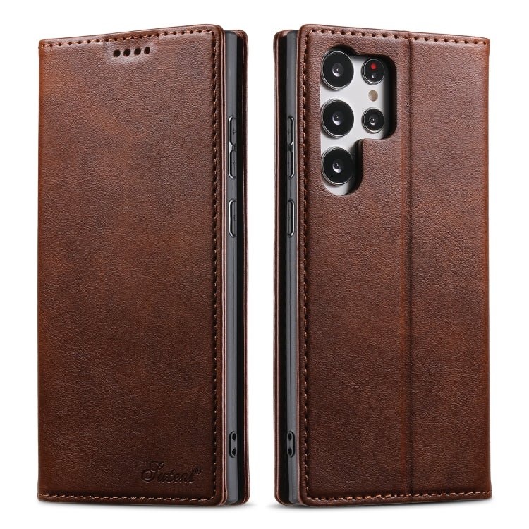 Suteni Calf Texture Horizontal Flip Leather Phone Case, For Samsung Galaxy S26+ 5G, For Samsung Galaxy S26 Ultra 5G, For Samsung Galaxy S26 5G, For Samsung Galaxy S25 5G, For Samsung Galaxy S25+ 5G, For Samsung Galaxy S25 Ultra 5G                      ...