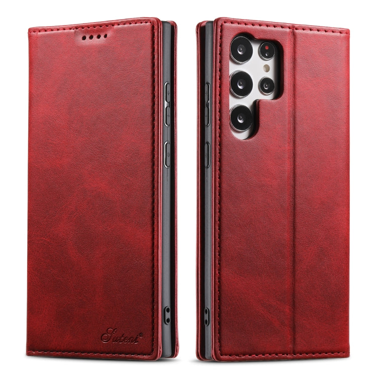 Suteni Calf Texture Horizontal Flip Leather Phone Case, For Samsung Galaxy S26+ 5G, For Samsung Galaxy S26 Ultra 5G, For Samsung Galaxy S26 5G, For Samsung Galaxy S25 5G, For Samsung Galaxy S25+ 5G, For Samsung Galaxy S25 Ultra 5G                      ...