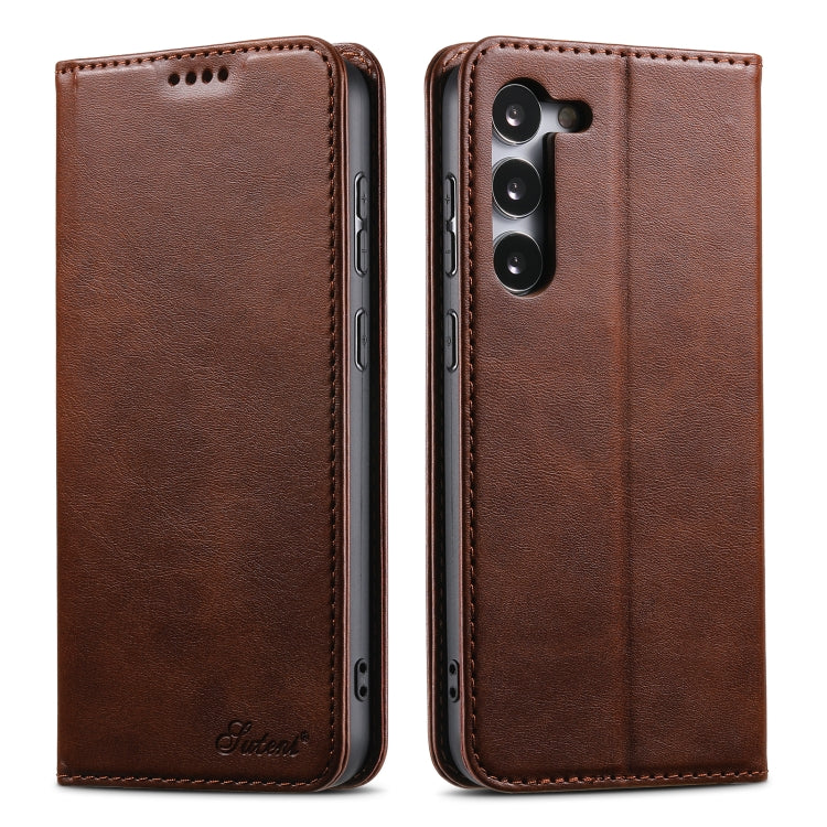 Suteni Calf Texture Horizontal Flip Leather Phone Case, For Samsung Galaxy S26+ 5G, For Samsung Galaxy S26 Ultra 5G, For Samsung Galaxy S26 5G, For Samsung Galaxy S25 5G, For Samsung Galaxy S25+ 5G, For Samsung Galaxy S25 Ultra 5G                      ...