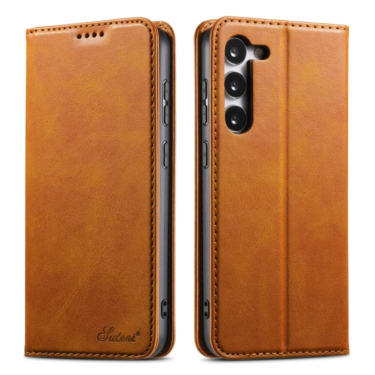 Suteni Calf Texture Horizontal Flip Leather Phone Case, For Samsung Galaxy S26+ 5G, For Samsung Galaxy S26 Ultra 5G, For Samsung Galaxy S26 5G, For Samsung Galaxy S25 5G, For Samsung Galaxy S25+ 5G, For Samsung Galaxy S25 Ultra 5G                      ...