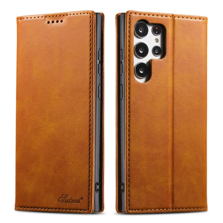 Suteni Calf Texture Horizontal Flip Leather Phone Case, For Samsung Galaxy S26+ 5G, For Samsung Galaxy S26 Ultra 5G, For Samsung Galaxy S26 5G, For Samsung Galaxy S25 5G, For Samsung Galaxy S25+ 5G, For Samsung Galaxy S25 Ultra 5G                      ...