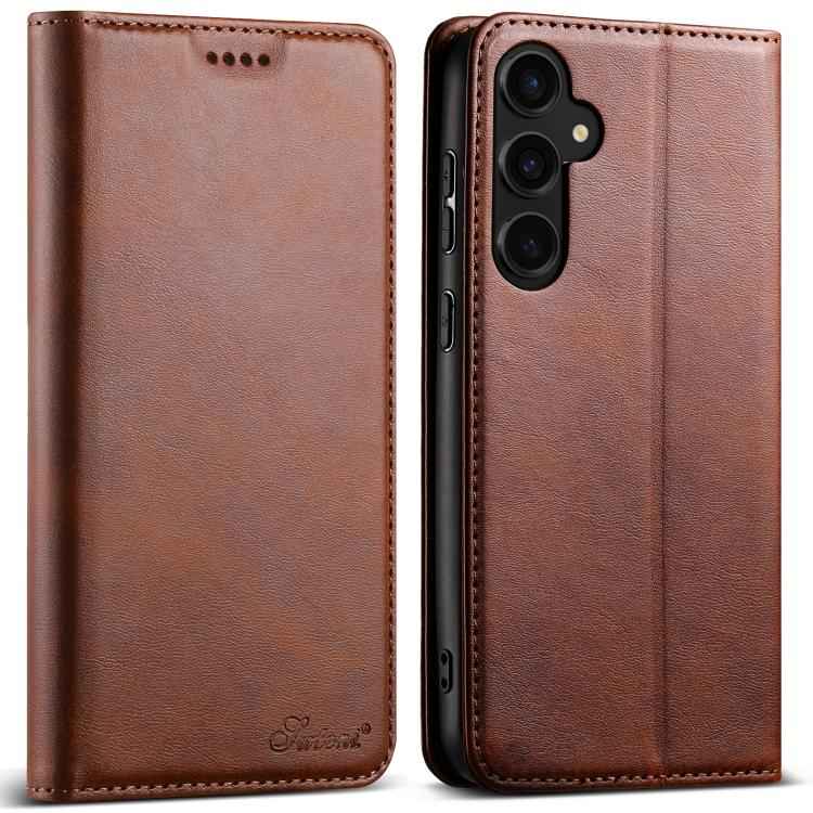 Suteni Calf Texture Horizontal Flip Leather Phone Case, For Samsung Galaxy S26+ 5G, For Samsung Galaxy S26 Ultra 5G, For Samsung Galaxy S26 5G, For Samsung Galaxy S25 5G, For Samsung Galaxy S25+ 5G, For Samsung Galaxy S25 Ultra 5G                      ...
