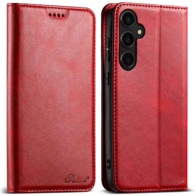 Suteni Calf Texture Horizontal Flip Leather Phone Case, For Samsung Galaxy S26+ 5G, For Samsung Galaxy S26 Ultra 5G, For Samsung Galaxy S26 5G, For Samsung Galaxy S25 5G, For Samsung Galaxy S25+ 5G, For Samsung Galaxy S25 Ultra 5G                      ...