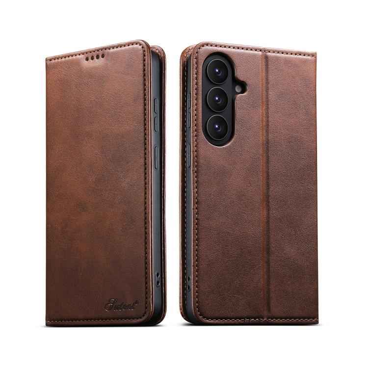 Suteni Calf Texture Horizontal Flip Leather Phone Case, For Samsung Galaxy S26+ 5G, For Samsung Galaxy S26 Ultra 5G, For Samsung Galaxy S26 5G, For Samsung Galaxy S25 5G, For Samsung Galaxy S25+ 5G, For Samsung Galaxy S25 Ultra 5G                      ...
