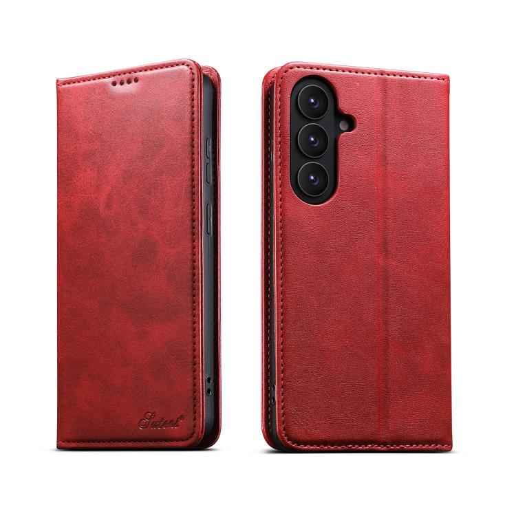 Suteni Calf Texture Horizontal Flip Leather Phone Case, For Samsung Galaxy S26+ 5G, For Samsung Galaxy S26 Ultra 5G, For Samsung Galaxy S26 5G, For Samsung Galaxy S25 5G, For Samsung Galaxy S25+ 5G, For Samsung Galaxy S25 Ultra 5G                      ...