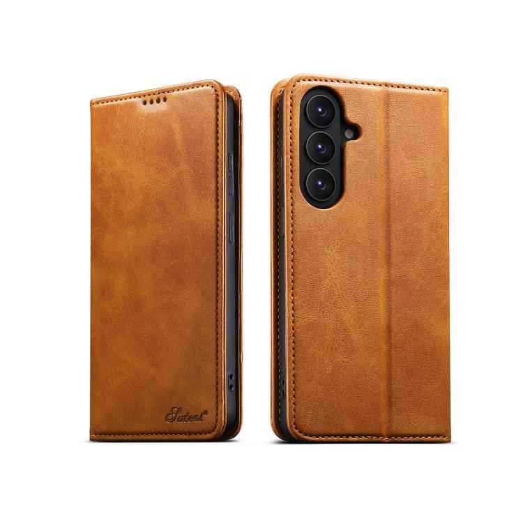 Suteni Calf Texture Horizontal Flip Leather Phone Case, For Samsung Galaxy S26+ 5G, For Samsung Galaxy S26 Ultra 5G, For Samsung Galaxy S26 5G, For Samsung Galaxy S25 5G, For Samsung Galaxy S25+ 5G, For Samsung Galaxy S25 Ultra 5G                      ...