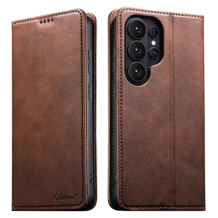 Suteni Calf Texture Horizontal Flip Leather Phone Case, For Samsung Galaxy S26+ 5G, For Samsung Galaxy S26 Ultra 5G, For Samsung Galaxy S26 5G, For Samsung Galaxy S25 5G, For Samsung Galaxy S25+ 5G, For Samsung Galaxy S25 Ultra 5G                      ...