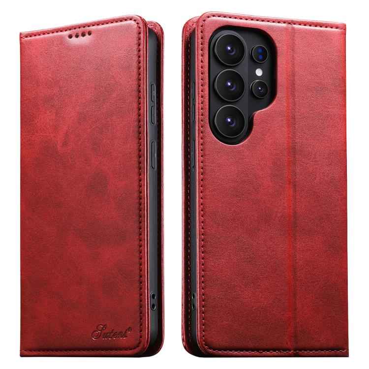Suteni Calf Texture Horizontal Flip Leather Phone Case, For Samsung Galaxy S26+ 5G, For Samsung Galaxy S26 Ultra 5G, For Samsung Galaxy S26 5G, For Samsung Galaxy S25 5G, For Samsung Galaxy S25+ 5G, For Samsung Galaxy S25 Ultra 5G                      ...