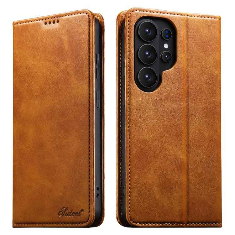 Suteni Calf Texture Horizontal Flip Leather Phone Case, For Samsung Galaxy S26+ 5G, For Samsung Galaxy S26 Ultra 5G, For Samsung Galaxy S26 5G, For Samsung Galaxy S25 5G, For Samsung Galaxy S25+ 5G, For Samsung Galaxy S25 Ultra 5G                      ...