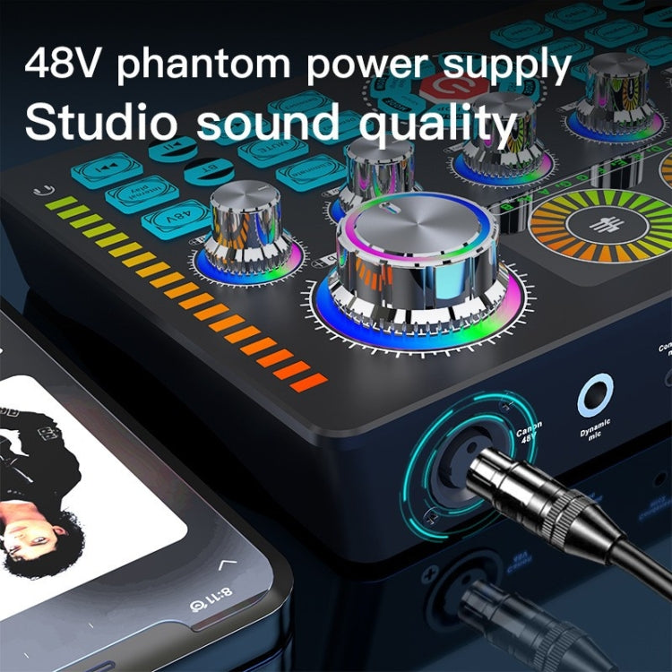 Q7 Live Streaming Sound Card Audio Mixer for Recording Live