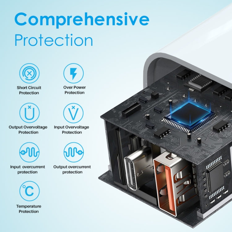 NORTHJO NOPD2502 PD 25W USB-C/Type-C + QC 3.0 USB Dual Ports Fast Charger