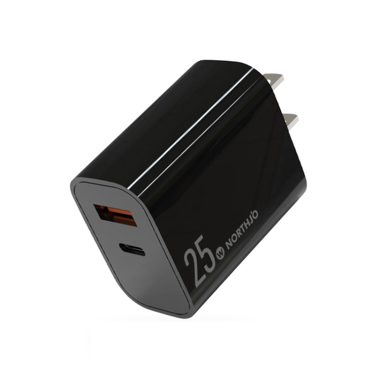 NORTHJO NOPD2502 PD 25W USB-C/Type-C + QC 3.0 USB Dual Ports Fast Charger