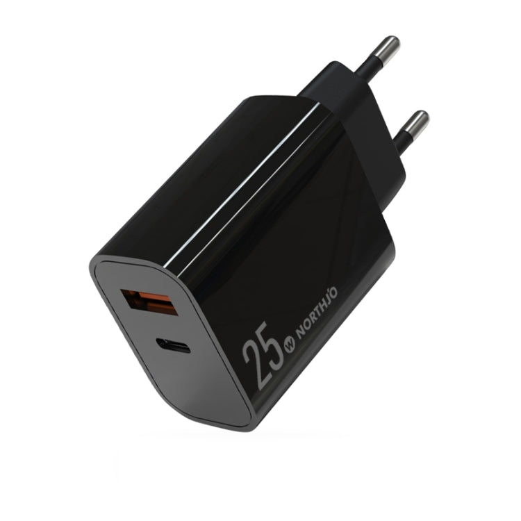 NORTHJO NOPD2502 PD 25W USB-C/Type-C + QC 3.0 USB Dual Ports Fast Charger
