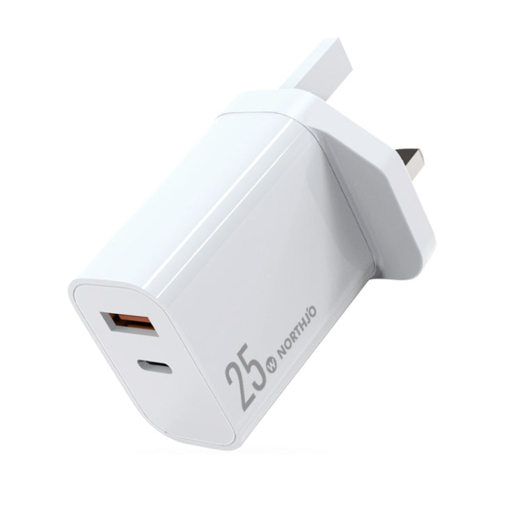 NORTHJO NOPD2502 PD 25W USB-C/Type-C + QC 3.0 USB Dual Ports Fast Charger