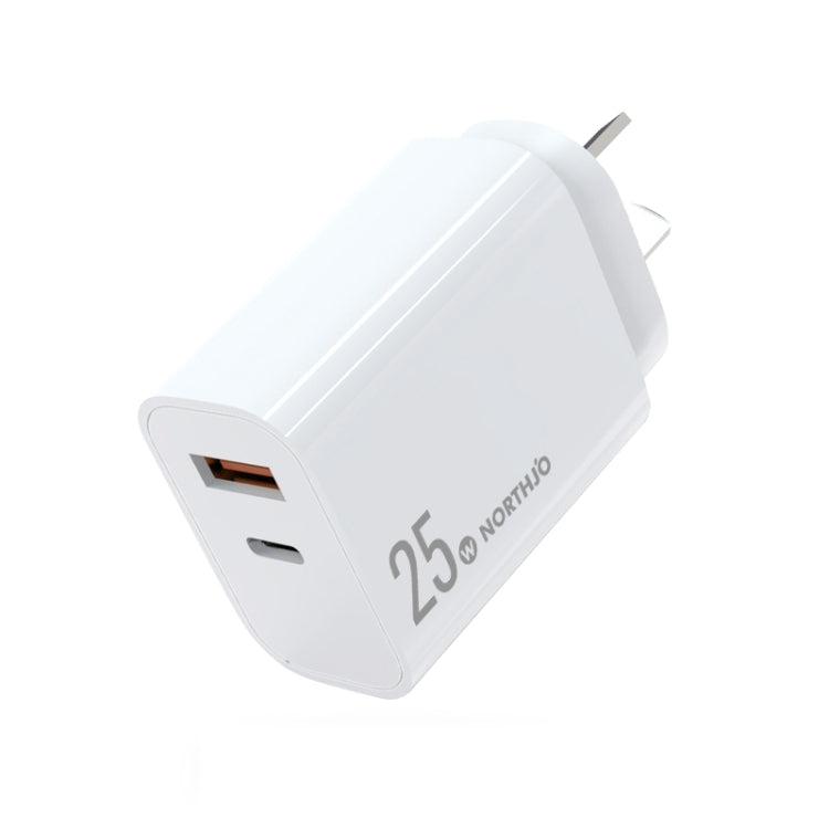 NORTHJO NOPD2502 PD 25W USB-C/Type-C + QC 3.0 USB Dual Ports Fast Charger