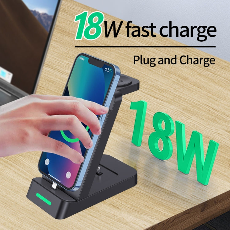 B20 18W 3 in 1 Wireless Charger Stand Charger Dock for iPhone Apple Watch Series