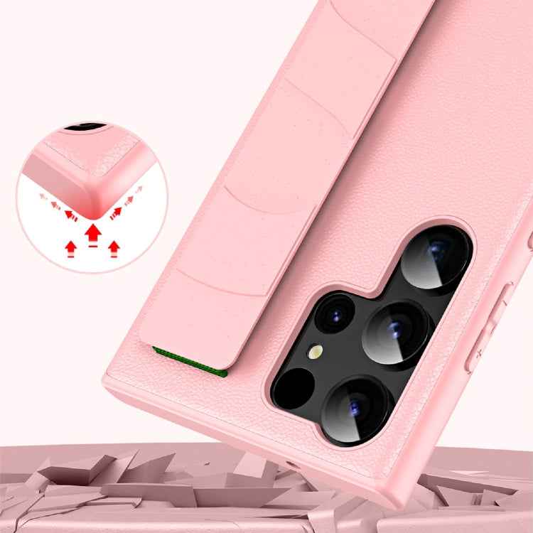Skin Elastic Wrist Grip Back Cover Phone Case, For Samsung Galaxy S25 5G, For Samsung Galaxy S25+ 5G, For Samsung Galaxy S25 Ultra 5G, For Samsung Galaxy S24 Ultra 5G, For Samsung Galaxy S24+ 5G, For Samsung Galaxy S24 5G, For Samsung Galaxy S23 Ultra ...