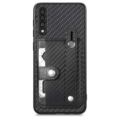 Wristband Kickstand Wallet Back Phone Case with Tool Knife, For Samsung Galaxy A50