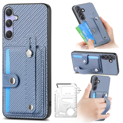 Wristband Kickstand Wallet Back Phone Case with Tool Knife, For Samsung Galaxy A57 5G, For Samsung Galaxy A37 5G, For Samsung Galaxy S25 Edge 5G, For Samsung Galaxy A56 5G, For Samsung Galaxy A36, For Samsung Galaxy S25 5G, For Samsung Galaxy S25+ 5G  ...