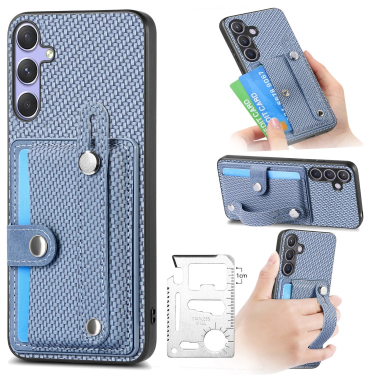 Wristband Kickstand Wallet Back Phone Case with Tool Knife, For Samsung Galaxy A57 5G, For Samsung Galaxy A37 5G, For Samsung Galaxy S25 Edge 5G, For Samsung Galaxy A56 5G, For Samsung Galaxy A36, For Samsung Galaxy S25 5G, For Samsung Galaxy S25+ 5G  ...