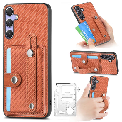 Wristband Kickstand Wallet Back Phone Case with Tool Knife, For Samsung Galaxy A57 5G, For Samsung Galaxy A37 5G, For Samsung Galaxy S25 Edge 5G, For Samsung Galaxy A56 5G, For Samsung Galaxy A36, For Samsung Galaxy S25 5G, For Samsung Galaxy S25+ 5G  ...