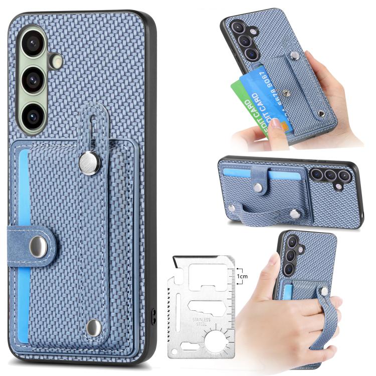 Wristband Kickstand Wallet Back Phone Case with Tool Knife, For Samsung Galaxy A57 5G, For Samsung Galaxy A37 5G, For Samsung Galaxy S25 Edge 5G, For Samsung Galaxy A56 5G, For Samsung Galaxy A36, For Samsung Galaxy S25 5G, For Samsung Galaxy S25+ 5G  ...