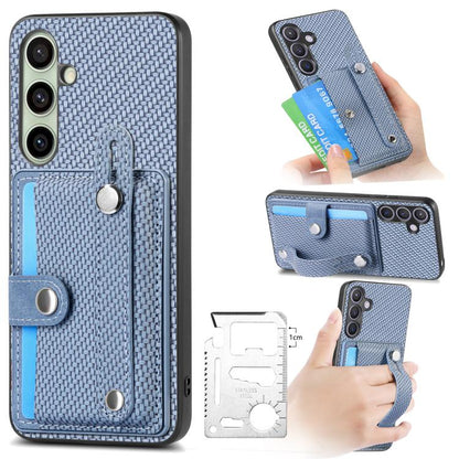 Wristband Kickstand Wallet Back Phone Case with Tool Knife, For Samsung Galaxy A57 5G, For Samsung Galaxy A37 5G, For Samsung Galaxy S25 Edge 5G, For Samsung Galaxy A56 5G, For Samsung Galaxy A36, For Samsung Galaxy S25 5G, For Samsung Galaxy S25+ 5G  ...