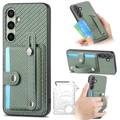 Wristband Kickstand Wallet Back Phone Case with Tool Knife, For Samsung Galaxy A57 5G, For Samsung Galaxy A37 5G, For Samsung Galaxy S25 Edge 5G, For Samsung Galaxy A56 5G, For Samsung Galaxy A36, For Samsung Galaxy S25 5G, For Samsung Galaxy S25+ 5G  ...