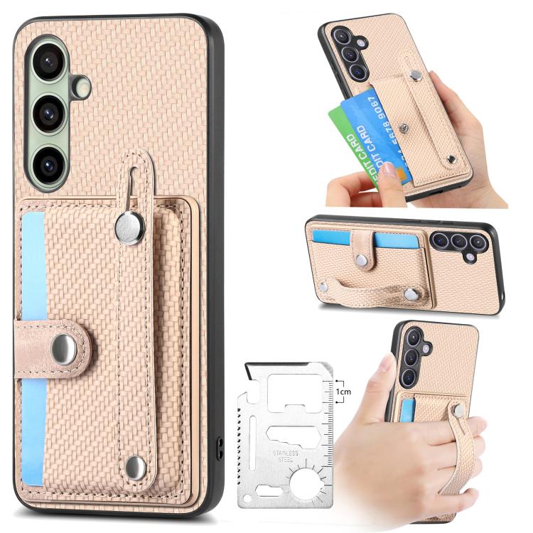 Wristband Kickstand Wallet Back Phone Case with Tool Knife, For Samsung Galaxy A57 5G, For Samsung Galaxy A37 5G, For Samsung Galaxy S25 Edge 5G, For Samsung Galaxy A56 5G, For Samsung Galaxy A36, For Samsung Galaxy S25 5G, For Samsung Galaxy S25+ 5G  ...