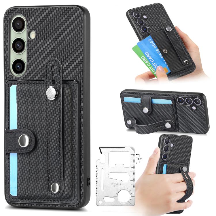 Wristband Kickstand Wallet Back Phone Case with Tool Knife, For Samsung Galaxy A57 5G, For Samsung Galaxy A37 5G, For Samsung Galaxy S25 Edge 5G, For Samsung Galaxy A56 5G, For Samsung Galaxy A36, For Samsung Galaxy S25 5G, For Samsung Galaxy S25+ 5G  ...