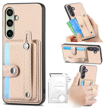Wristband Kickstand Wallet Back Phone Case with Tool Knife, For Samsung Galaxy A57 5G, For Samsung Galaxy A37 5G, For Samsung Galaxy S25 Edge 5G, For Samsung Galaxy A56 5G, For Samsung Galaxy A36, For Samsung Galaxy S25 5G, For Samsung Galaxy S25+ 5G  ...