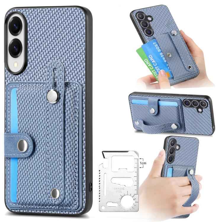 Wristband Kickstand Wallet Back Phone Case with Tool Knife, For Samsung Galaxy S25 Edge 5G, For Samsung Galaxy A56 5G, For Samsung Galaxy A36, For Samsung Galaxy S25 5G, For Samsung Galaxy S25+ 5G, For Samsung Galaxy S25 Ultra 5G                       ...