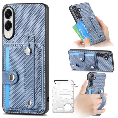 Wristband Kickstand Wallet Back Phone Case with Tool Knife, For Samsung Galaxy A57 5G, For Samsung Galaxy A37 5G, For Samsung Galaxy S25 Edge 5G, For Samsung Galaxy A56 5G, For Samsung Galaxy A36, For Samsung Galaxy S25 5G, For Samsung Galaxy S25+ 5G  ...