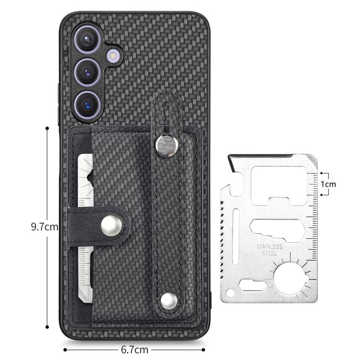 Wristband Kickstand Wallet Back Phone Case with Tool Knife, For Samsung Galaxy A57 5G, For Samsung Galaxy A37 5G, For Samsung Galaxy S25 Edge 5G, For Samsung Galaxy A56 5G, For Samsung Galaxy A36, For Samsung Galaxy S25 5G, For Samsung Galaxy S25+ 5G  ...