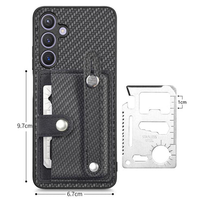 Wristband Kickstand Wallet Back Phone Case with Tool Knife, For Samsung Galaxy A57 5G, For Samsung Galaxy A37 5G, For Samsung Galaxy S25 Edge 5G, For Samsung Galaxy A56 5G, For Samsung Galaxy A36, For Samsung Galaxy S25 5G, For Samsung Galaxy S25+ 5G  ...
