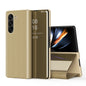 Plated Mirror Horizontal Flip Leather Phone Case with Holder, For Galaxy Z Fold8 5G, For Galaxy Z Fold8 Ultra 5G, For Galaxy Z TriFold, For Galaxy Z Fold7, For Galaxy Z Fold6, For Galaxy Z Fold5 5G