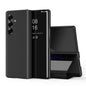 Plated Mirror Horizontal Flip Leather Phone Case with Holder, For Galaxy Z Fold8 5G, For Galaxy Z Fold8 Ultra 5G, For Galaxy Z TriFold, For Galaxy Z Fold7, For Galaxy Z Fold6, For Galaxy Z Fold5 5G