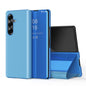 Plated Mirror Horizontal Flip Leather Phone Case with Holder, For Galaxy Z Fold8 5G, For Galaxy Z Fold8 Ultra 5G, For Galaxy Z TriFold, For Galaxy Z Fold7, For Galaxy Z Fold6, For Galaxy Z Fold5 5G