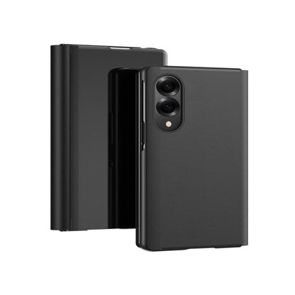Plated Mirror Horizontal Flip Leather Phone Case with Holder, For Galaxy Z Fold8 5G, For Galaxy Z Fold8 Ultra 5G, For Galaxy Z TriFold, For Galaxy Z Fold7, For Galaxy Z Fold6, For Galaxy Z Fold5 5G