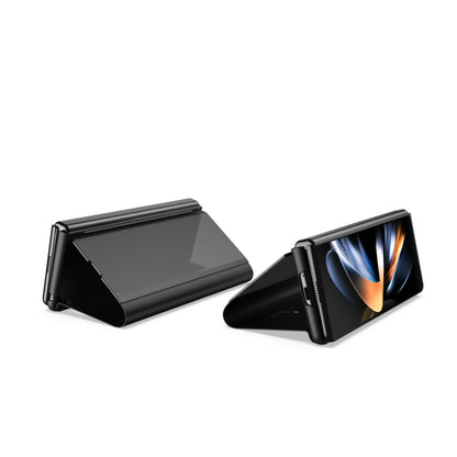 Plated Mirror Horizontal Flip Leather Phone Case with Holder, For Galaxy Z Fold8 5G, For Galaxy Z Fold8 Ultra 5G, For Galaxy Z TriFold, For Galaxy Z Fold7, For Galaxy Z Fold6, For Galaxy Z Fold5 5G