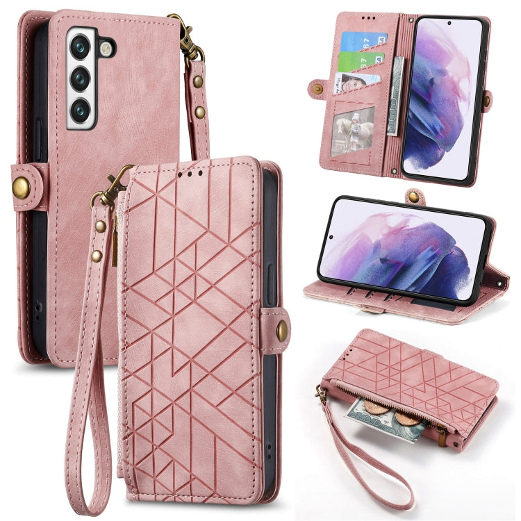 Geometric Zipper Wallet Side Buckle Leather Phone Case, For Samsung Galaxy A54 5G, For Samsung Galaxy S23 Ultra 5G, For Samsung Galaxy S23+ 5G, For Samsung Galaxy S23 5G, For Samsung Galaxy A14 5G, For Samsung Galaxy S20 FE, For Samsung Galaxy M33     ...