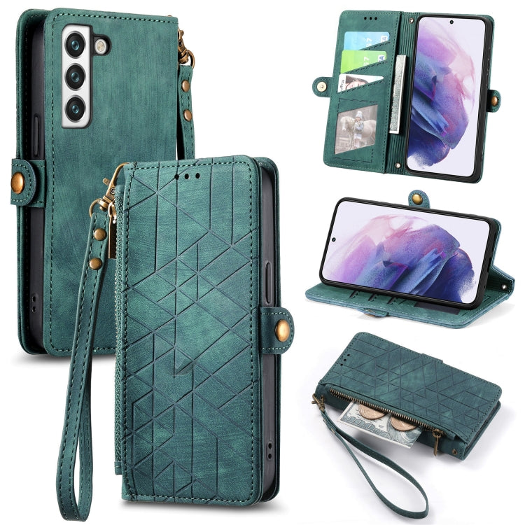 Geometric Zipper Wallet Side Buckle Leather Phone Case, For Samsung Galaxy A54 5G, For Samsung Galaxy S23 Ultra 5G, For Samsung Galaxy S23+ 5G, For Samsung Galaxy S23 5G, For Samsung Galaxy A14 5G, For Samsung Galaxy S20 FE, For Samsung Galaxy M33     ...