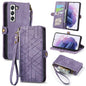Geometric Zipper Wallet Side Buckle Leather Phone Case, For Samsung Galaxy A22 5G, For Samsung Galaxy S21 FE 5G, For Samsung Galaxy A32 4G, For Samsung Galaxy A72, For Samsung Galaxy A52 5G, For Samsung Galaxy A32 5G, For Samsung Galaxy S21 5G         ...
