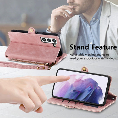 Geometric Zipper Wallet Side Buckle Leather Phone Case, For Samsung Galaxy S21 Ultra 5G, For Samsung Galaxy A12, For Samsung Galaxy A42 5G, For Samsung Galaxy Note20 Ultra, For Samsung Galaxy Note20, For Samsung Galaxy A21S, For Samsung Galaxy A51 5G  ...