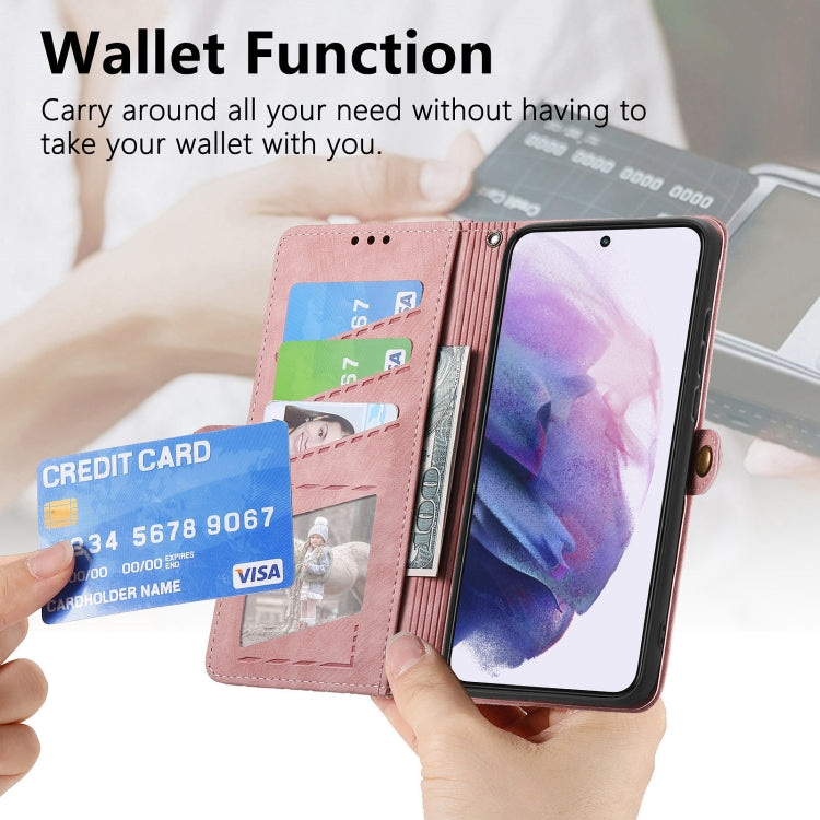 Geometric Zipper Wallet Side Buckle Leather Phone Case, For Samsung Galaxy S20+, For Samsung Galaxy A31, For Samsung Galaxy A11, For Samsung Galaxy S20, For Samsung Galaxy A71, For Samsung Galaxy A51, For Samsung Galaxy A70S, For Samsung Galaxy A50
