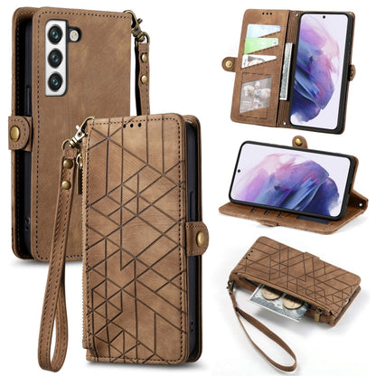 Geometric Zipper Wallet Side Buckle Leather Phone Case, For Samsung Galaxy S21 Ultra 5G, For Samsung Galaxy A12, For Samsung Galaxy A42 5G, For Samsung Galaxy Note20 Ultra, For Samsung Galaxy Note20, For Samsung Galaxy A21S, For Samsung Galaxy A51 5G  ...