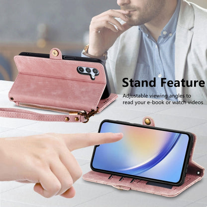 Geometric Zipper Wallet Side Buckle Leather Phone Case, For Samsung Galaxy A13 4G, For Samsung Galaxy M52 5G, For Samsung Galaxy S22 Ultra 5G, For Samsung Galaxy S22+ 5G, For Samsung Galaxy S22 5G, For Samsung Galaxy A13 5G, For Samsung Galaxy A41     ...
