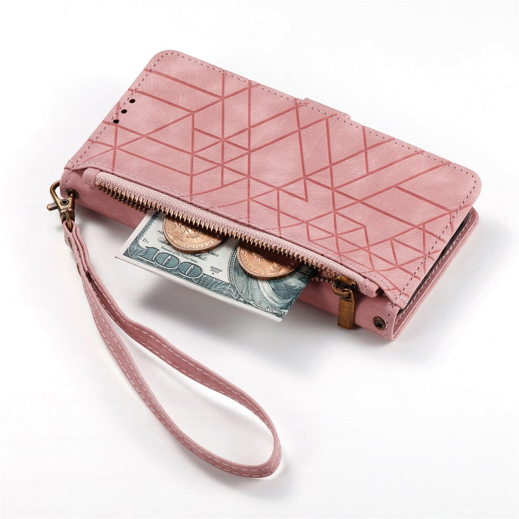 Geometric Zipper Wallet Side Buckle Leather Phone Case, For Samsung Galaxy A54 5G, For Samsung Galaxy S23 Ultra 5G, For Samsung Galaxy S23+ 5G, For Samsung Galaxy S23 5G, For Samsung Galaxy A14 5G, For Samsung Galaxy S20 FE, For Samsung Galaxy M33     ...