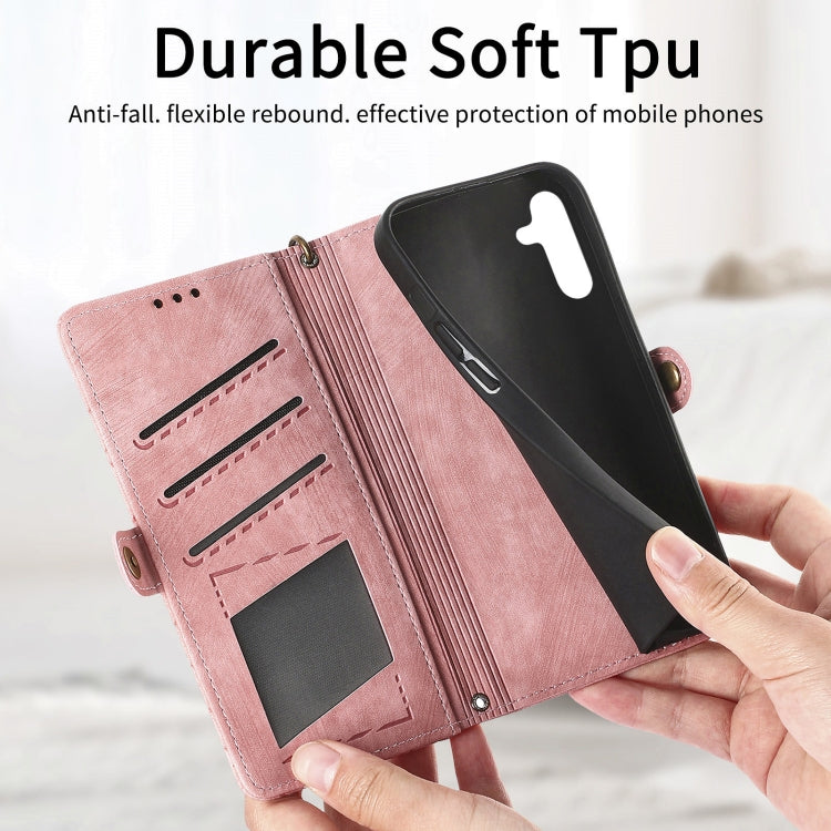 Geometric Zipper Wallet Side Buckle Leather Phone Case, For Samsung Galaxy A54 5G, For Samsung Galaxy S23 Ultra 5G, For Samsung Galaxy S23+ 5G, For Samsung Galaxy S23 5G, For Samsung Galaxy A14 5G, For Samsung Galaxy S20 FE, For Samsung Galaxy M33     ...